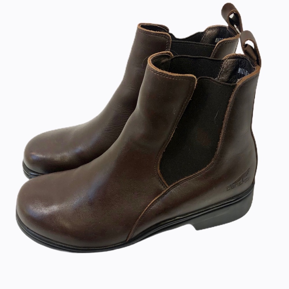 Dansko Brown Pull Up Ankle Boots Size 10